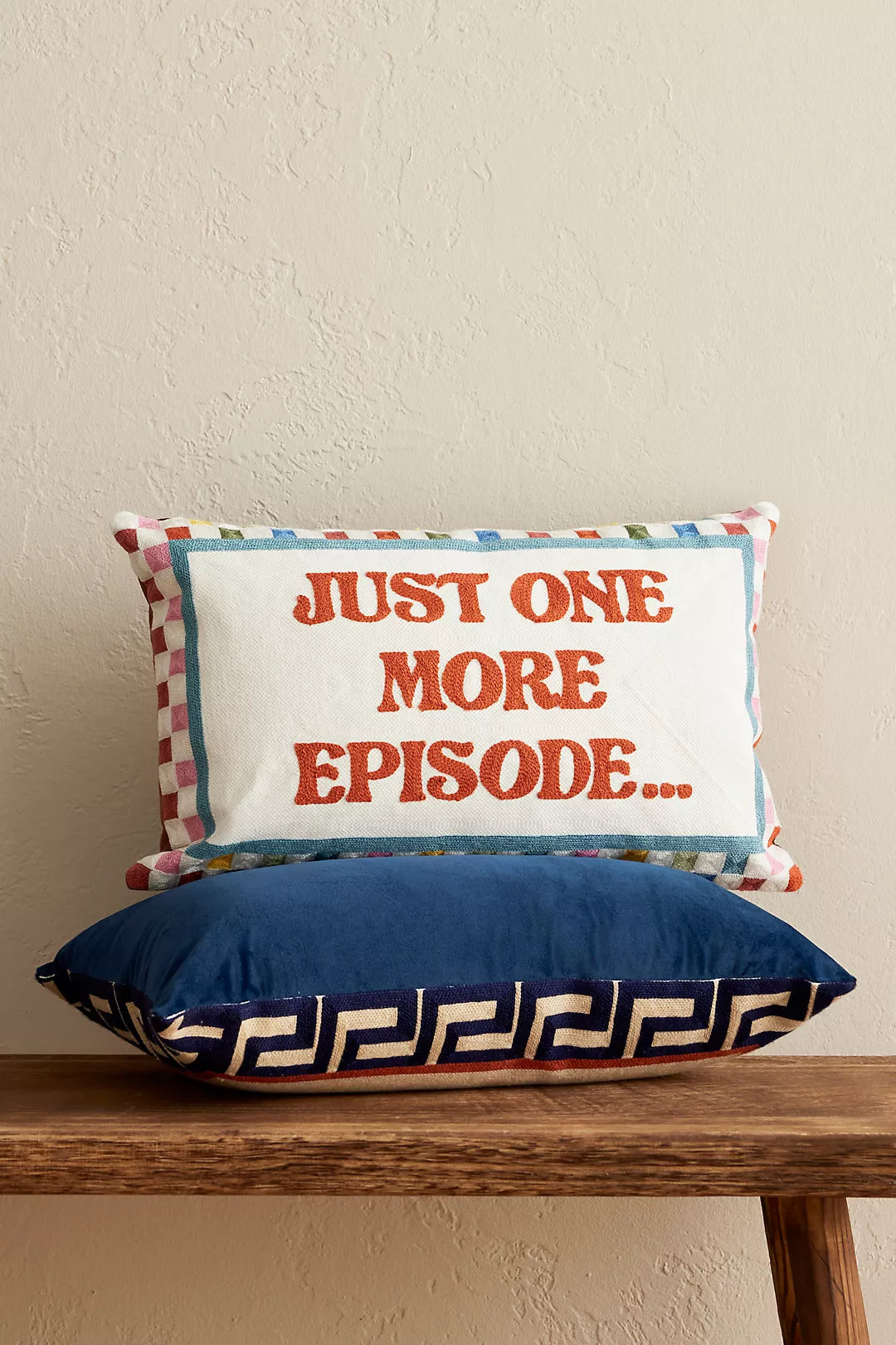 Just One More Episode Needlepoint Cushion