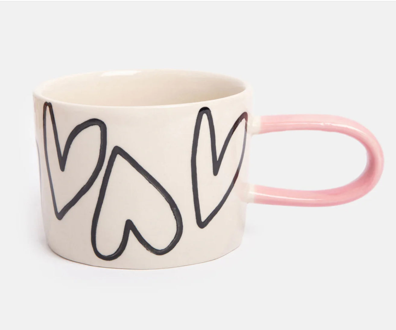 Caroline Gardner Monochrome hearts Ceramic Mug