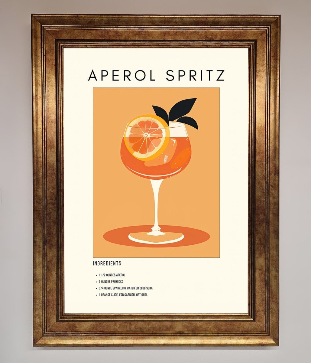 Aperol Spritz Cocktail Framed Print