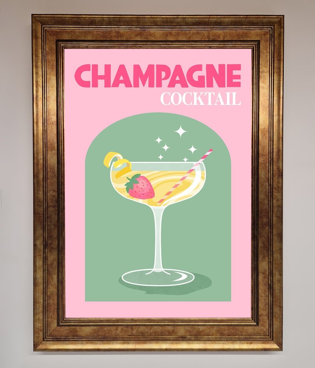 Champagne Cocktail Framed Poster