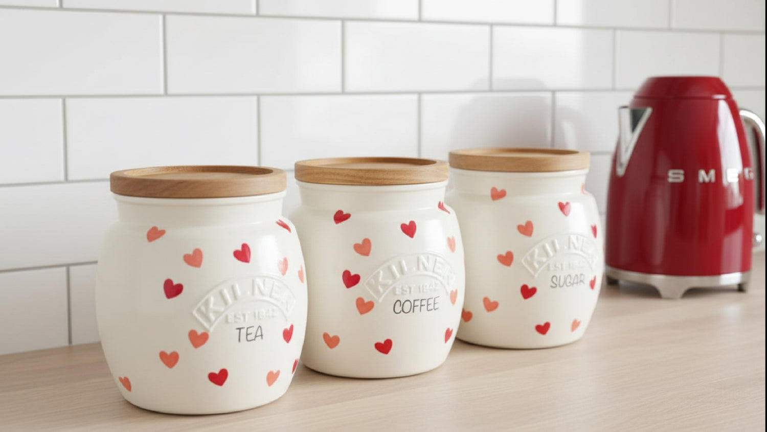 PINK HEARTS KITCHEN ACCESSORIES