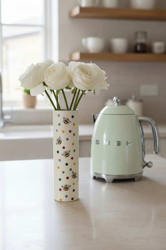 Emma bridgewater inspired floral Polka dot bee mothers day flower vase