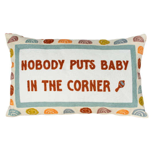 Nobody Puts Baby In The Corner Needlepoint Cushion