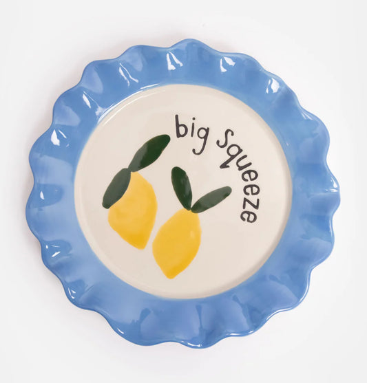 Caroline Gardner Lemons big squeeze ceramic plate