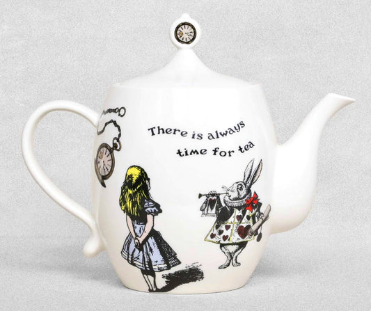 Alice in wonderland mad hatters tea party whimsical  teapot
