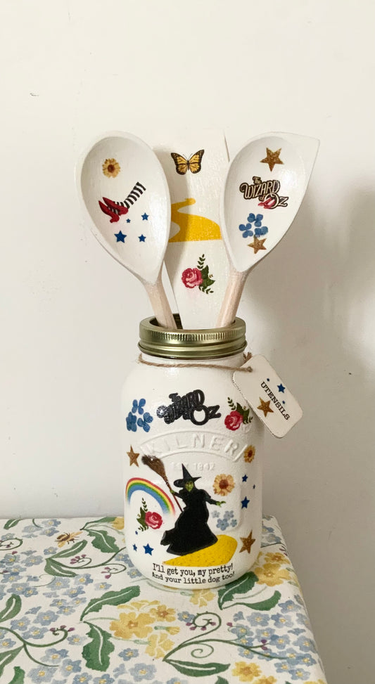 Wizard of oz wicked witch kilner utensils jar