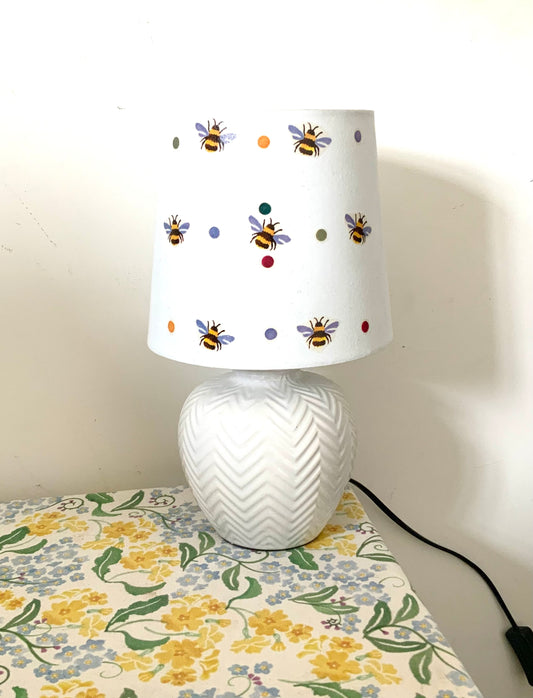 Emma Bridgewater inspired Polka dot bee lamp