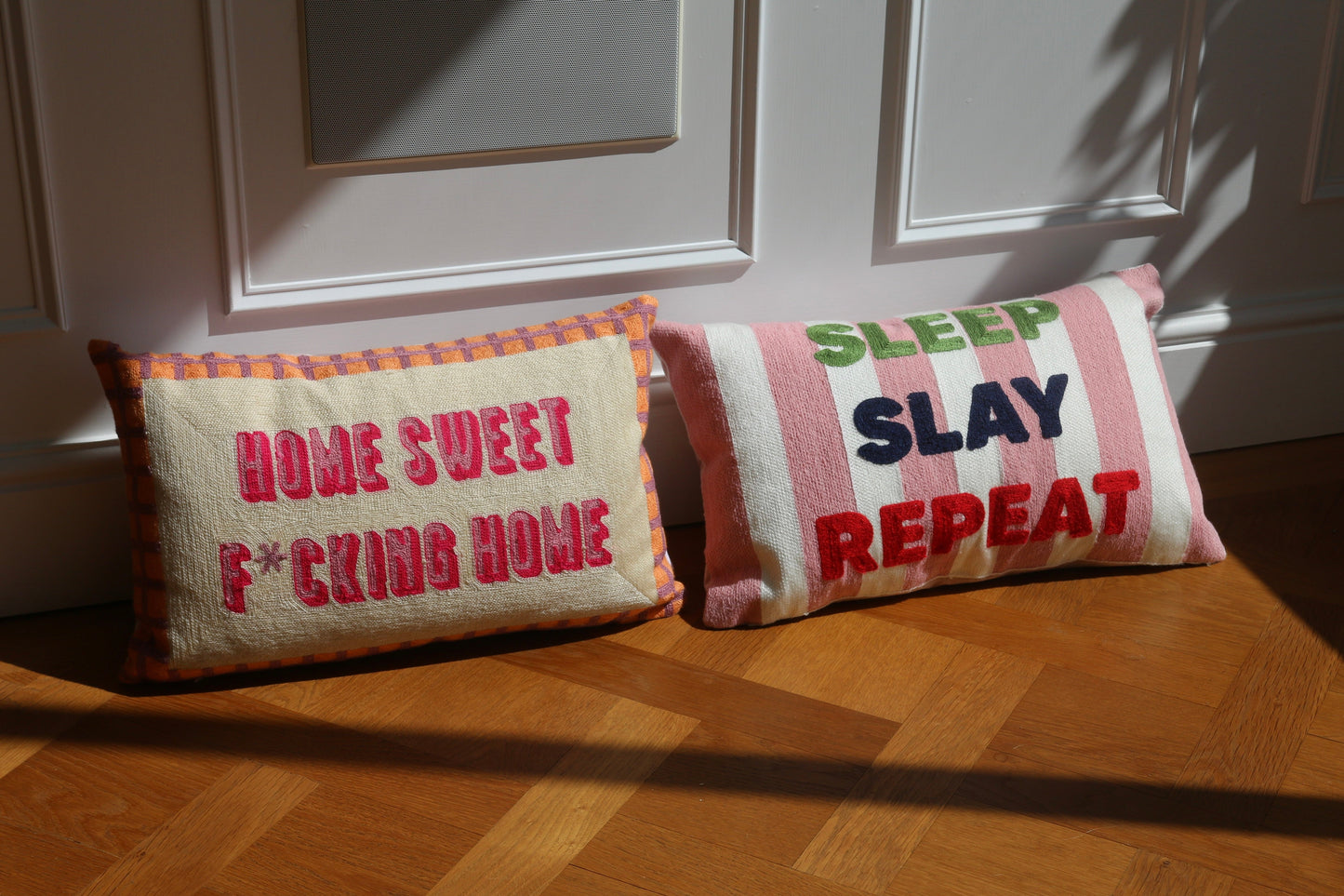 Home Sweet F*cking Home Needlepoint Cushion