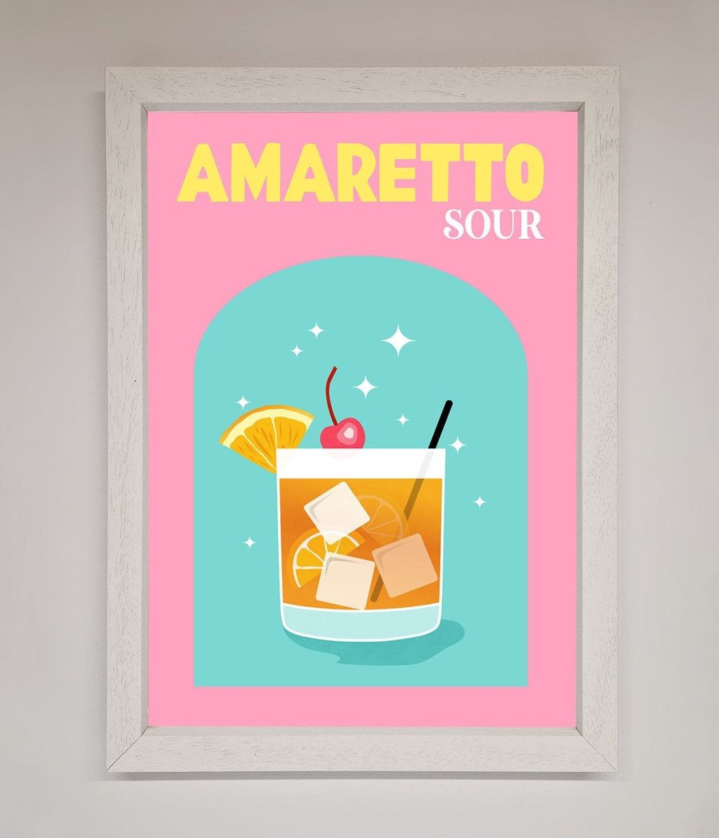 Amaretto Sour Cocktail Framed Wall Art