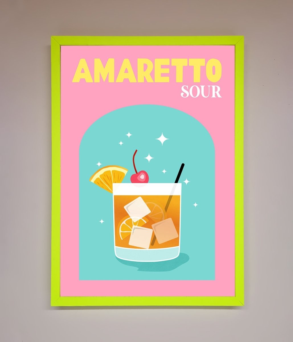 Amaretto Sour Cocktail Framed Wall Art