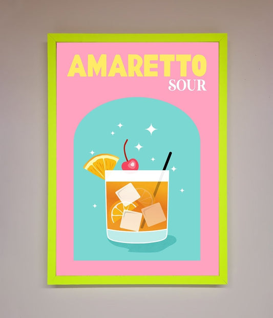 Amaretto Sour Cocktail Framed Wall Art