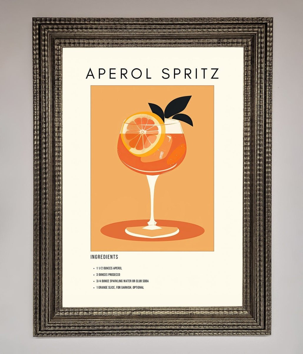 Aperol Spritz Cocktail Framed Print