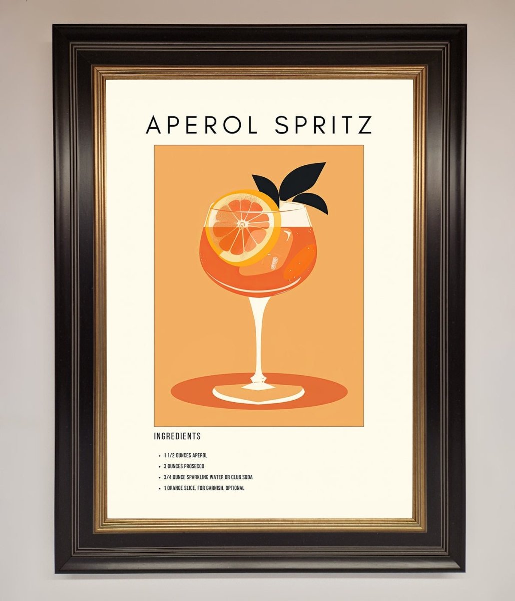 Aperol Spritz Cocktail Framed Print