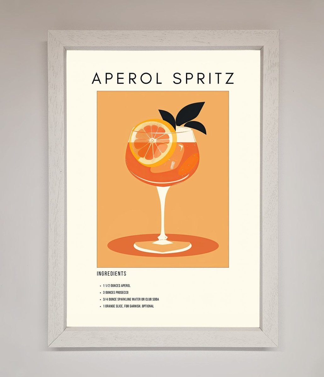 Aperol Spritz Cocktail Framed Print