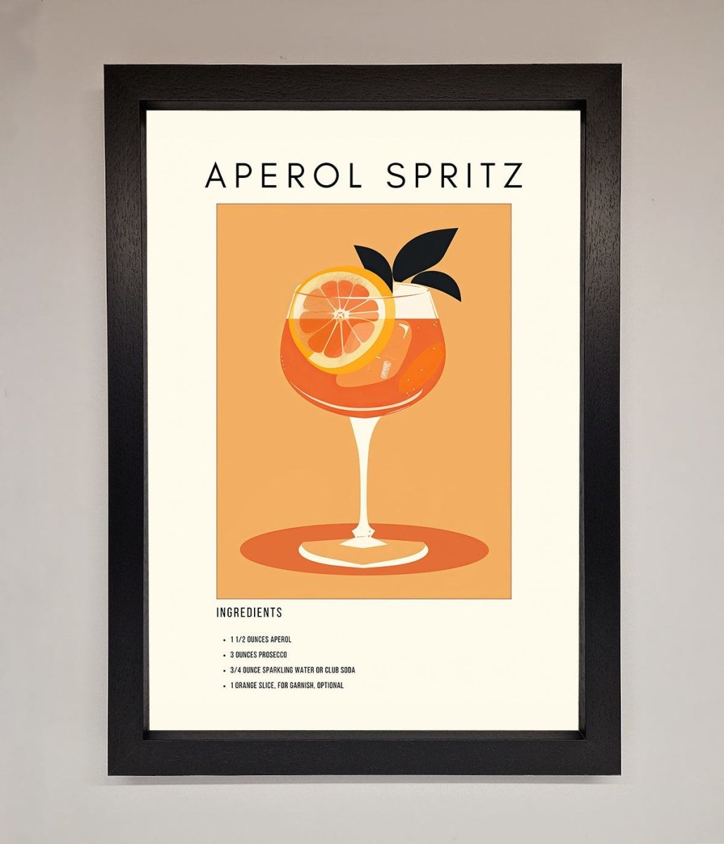 Aperol Spritz Cocktail Framed Print