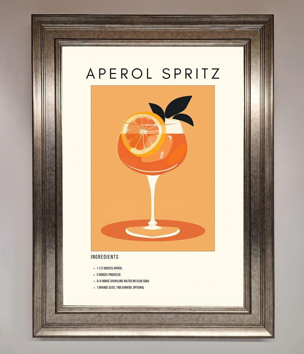Aperol Spritz Cocktail Framed Print