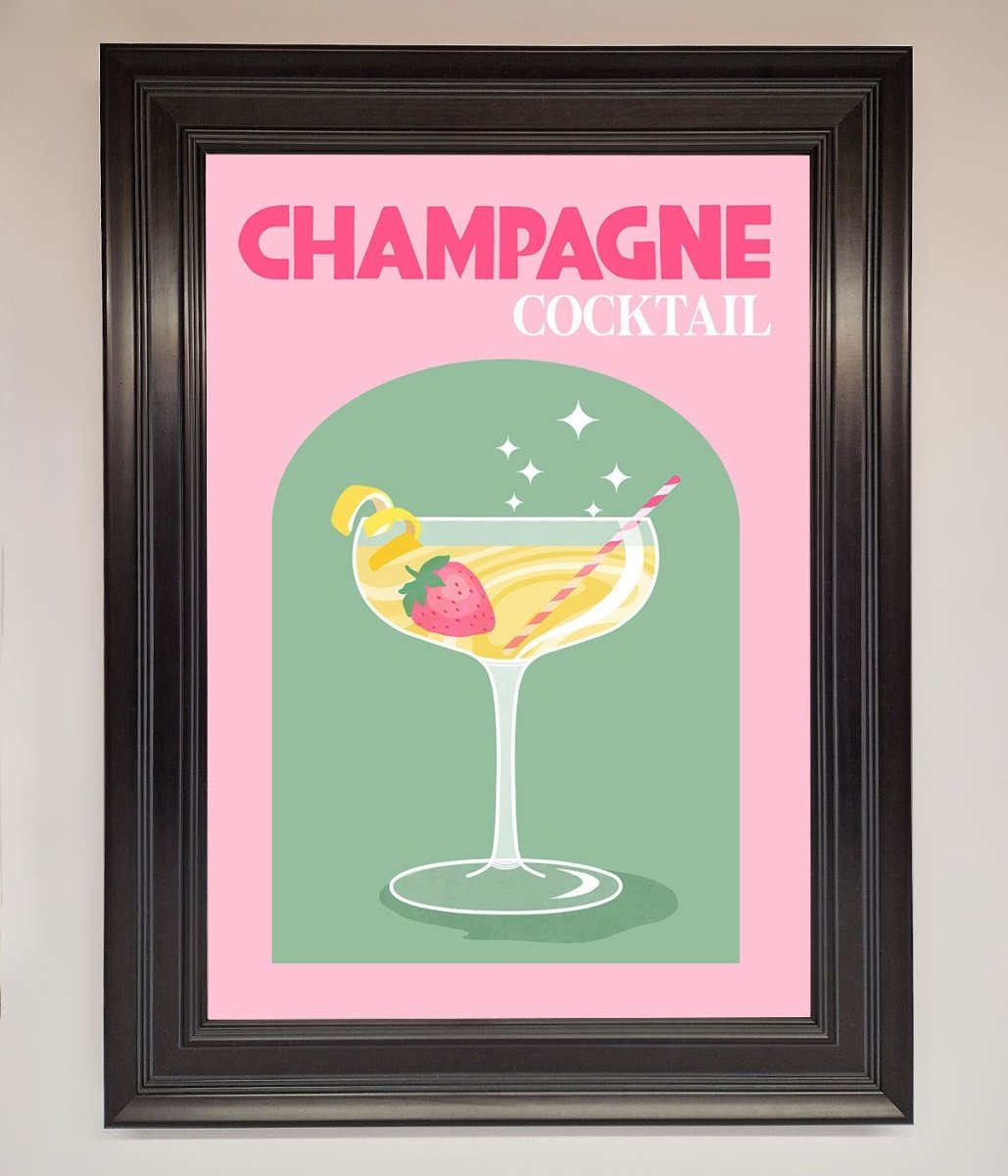 Champagne Cocktail Framed Poster