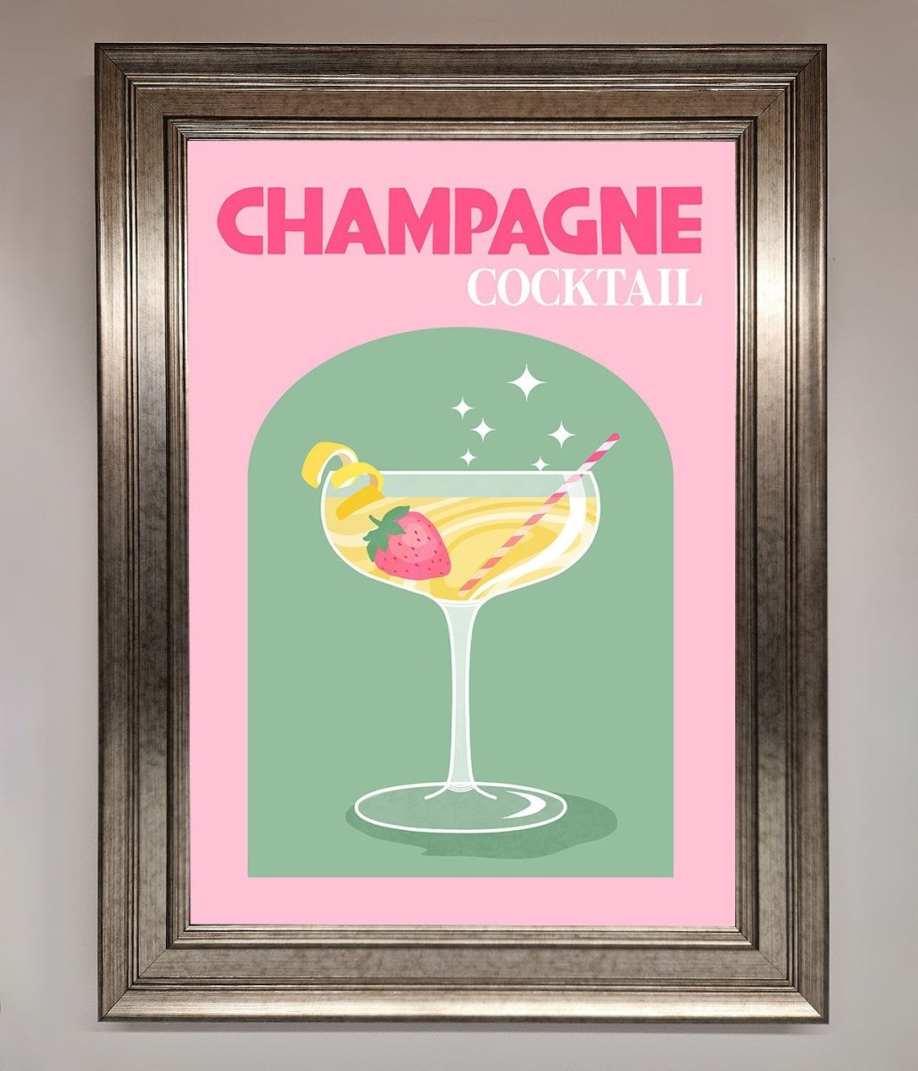 Champagne Cocktail Framed Poster