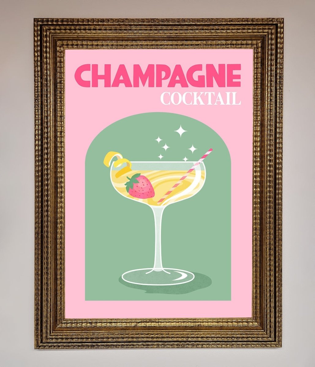 Champagne Cocktail Framed Poster