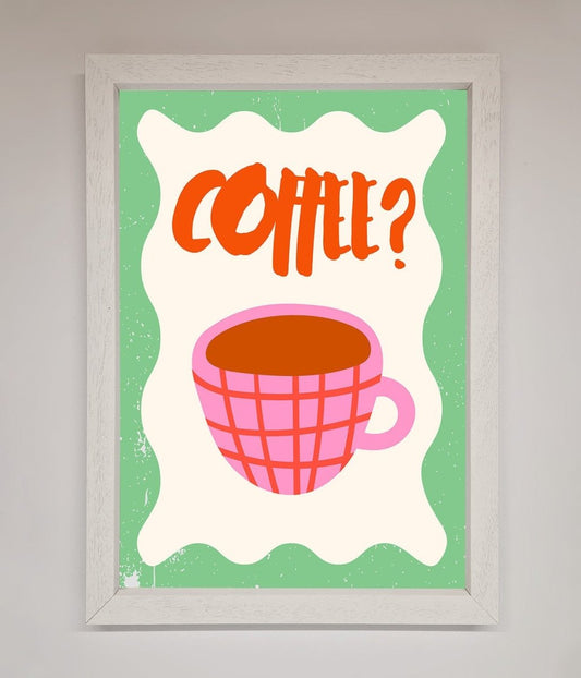 Coffee Pink Mug Framed Wall Art