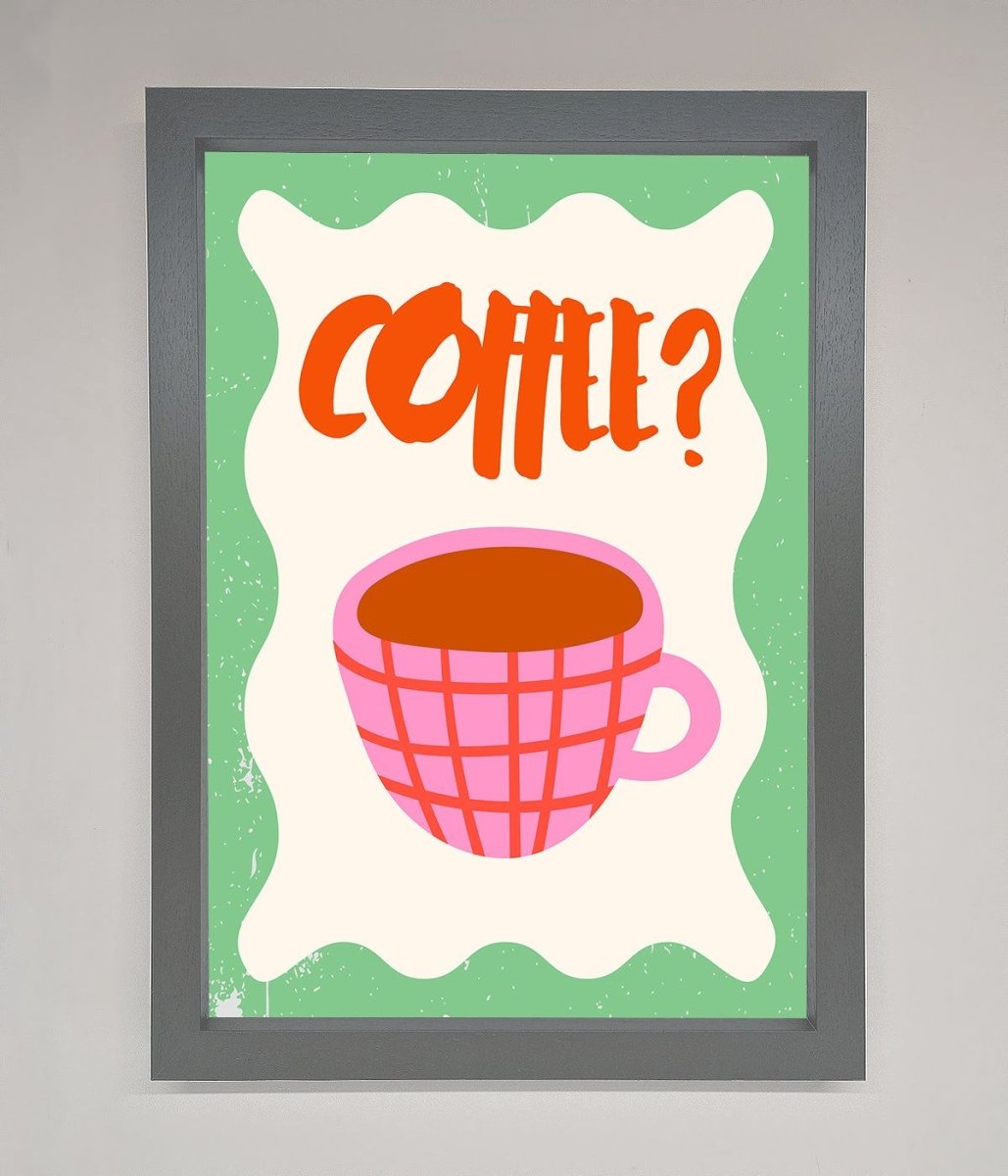Coffee Pink Mug Framed Wall Art