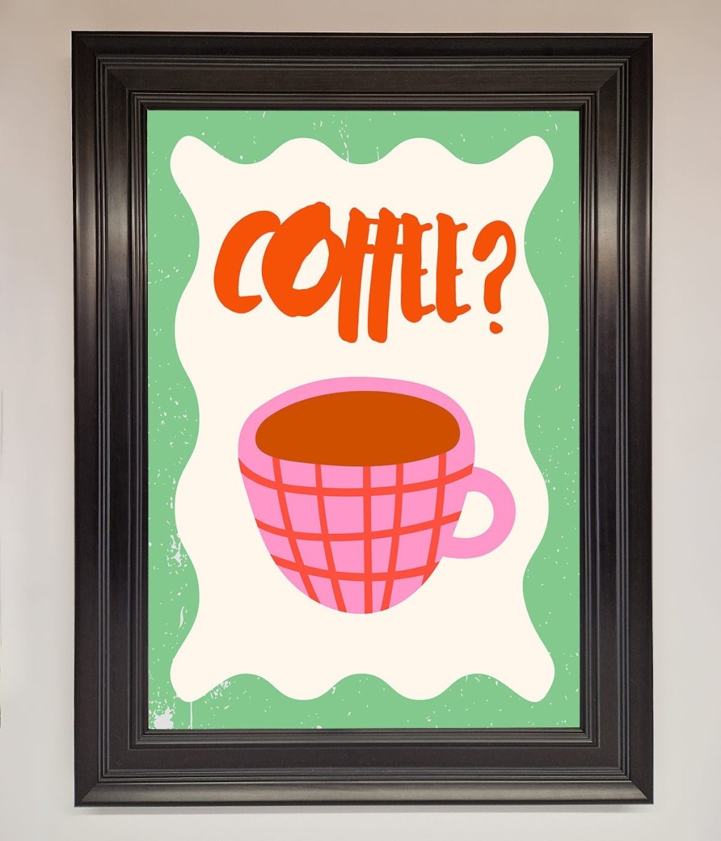 Coffee Pink Mug Framed Wall Art