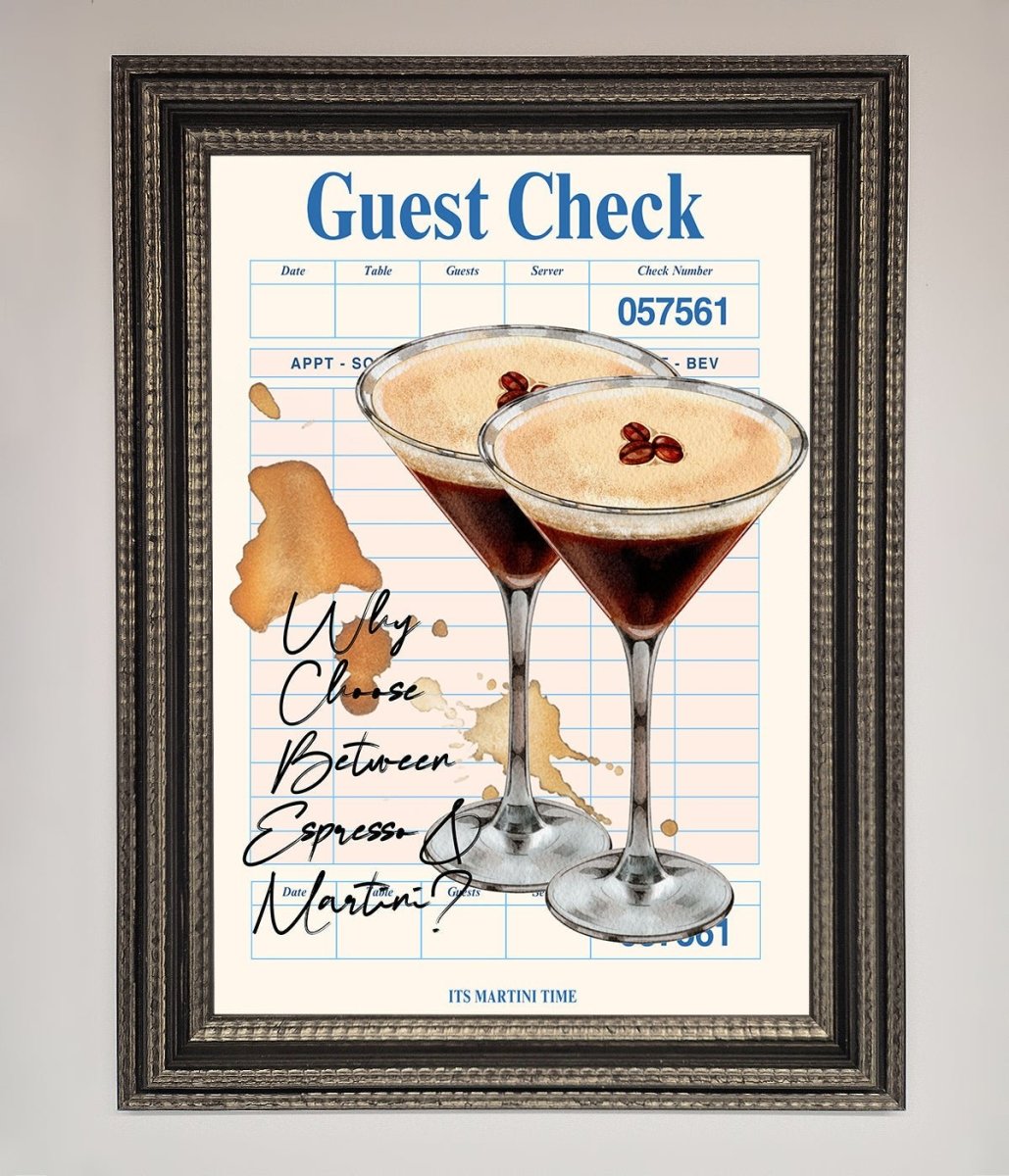 Espresso Martini Framed Wall Art