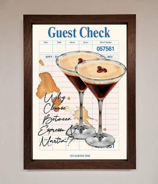 Espresso Martini Framed Wall Art