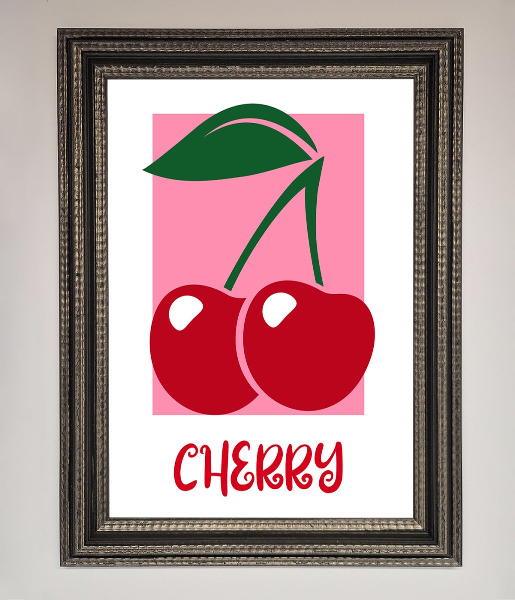 Red Cherries Modern Framed Poster