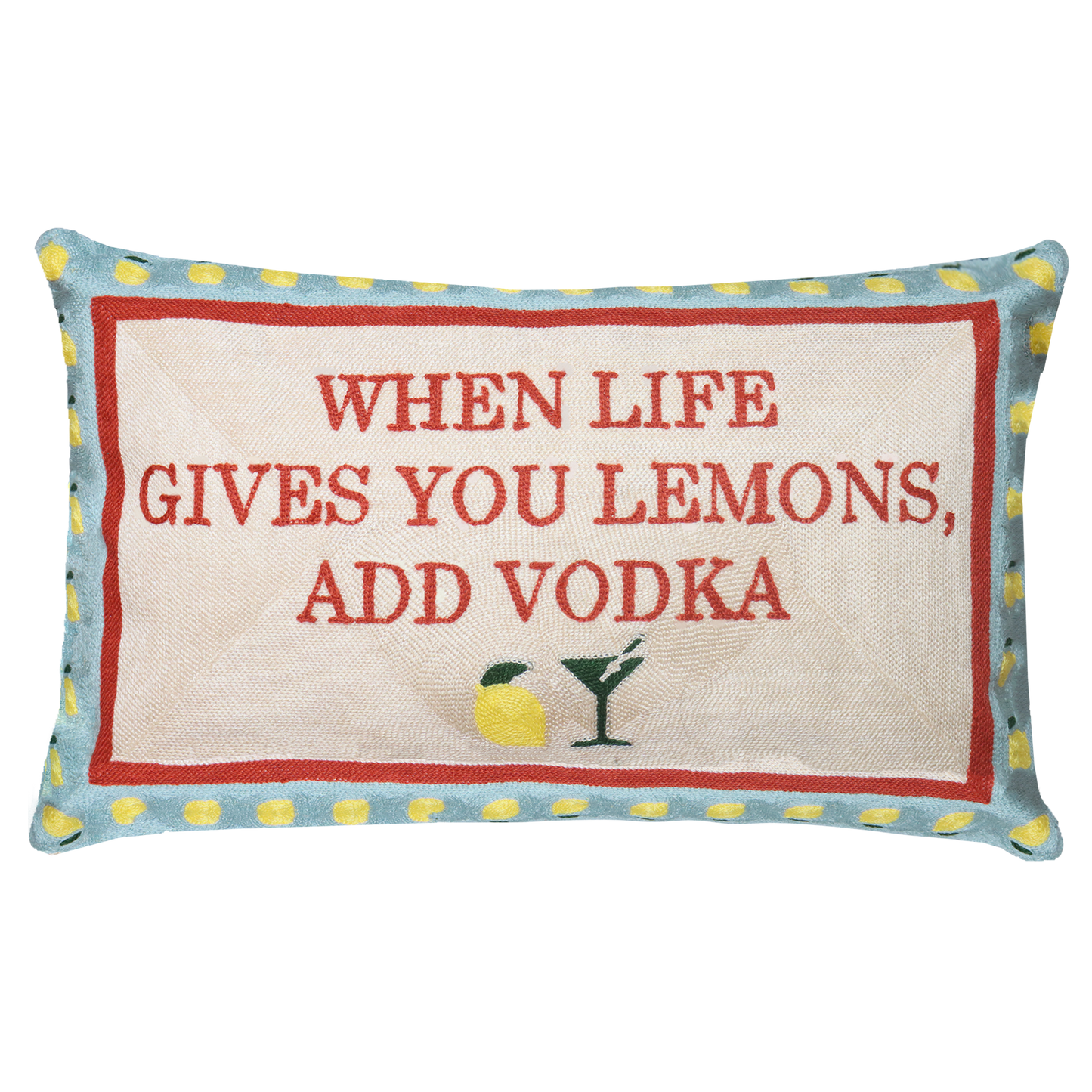 When Life Gives You Lemons Needlepoint Cushion